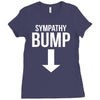 sympathy bump novelty beer belly Ladies Fitted T-Shirt