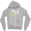 July Girl Facts Leo Zipper Hoodie