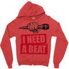 need a beat Zipper Hoodie