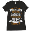 Super Cool Granddaughter Of A Freaking Awesome Pop Pop Ladies Fitted T-Shirt