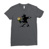 banksy flower Ladies Fitted T-Shirt