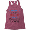father is a son's first hero Racerback Tank