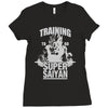 training to go super saiyan Ladies Fitted T-Shirt