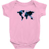 World Map Design Baby Bodysuit