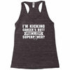 I Am Kicking Cancers Butt Whats Your Superpower? Racerback Tank