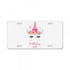 birthday unicorn family series birthday girl License Plate