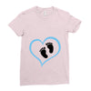 Baby Boy with Heart Any Name Customized Ladies Fitted T-Shirt