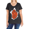 halloween pumpkins burst Ladies Curvy T-Shirt