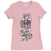 piggy pizza Ladies Fitted T-Shirt