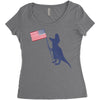 Patriotic T-Rex Women's Triblend Scoop T-shirt