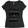 all women are created equal but only the best are born in november Women's Triblend Scoop T-shirt