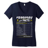 February Girl Facts Aquarius Women's V-Neck T-Shirt