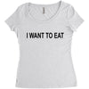 i want to eat Women's Triblend Scoop T-shirt