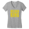 melanin king Women's V-Neck T-Shirt
