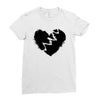 broken heart xxx black Ladies Fitted T-Shirt