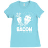 love bacont fun ny Ladies Fitted T-Shirt