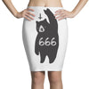 Black Bear Metal Pencil Skirts