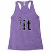 fk it funny college party Racerback Tank