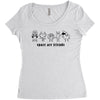 space are friends black Women's Triblend Scoop T-shirt