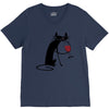 cat and wine V-Neck Tee