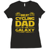 best cycling dad galaxy cycling Ladies Fitted T-Shirt