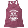 Super Cool Pops Of A Freaking Awesome Grandson Racerback Tank