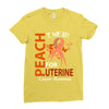I Wear Peach For Uterine Cancer Awareness Ladies Fitted T-Shirt