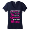 nanny was created because grandkids t shirt Women's V-Neck T-Shirt