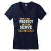 to protect and serve the rich Women's V-Neck T-Shirt