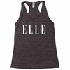 elle white logo Racerback Tank