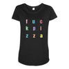 fuck pizza Maternity Scoop Neck T-shirt