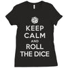 keep calm and roll the dice Ladies Fitted T-Shirt
