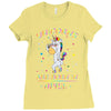 Unicorns are born in April Ladies Fitted T-Shirt