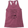 good book and coffee rectangle Racerback Tank