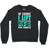 cat cats lift lifting fitness Crewneck Sweatshirt
