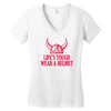 lifes tough Women's V-Neck T-Shirt