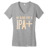 my blood type is ipa+ Women's V-Neck T-Shirt