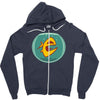 angry goldfish cartoon Zipper Hoodie