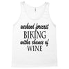 weekend forecast biking with a change of wine Tank Top