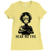 hear no evil Ladies Fitted T-Shirt