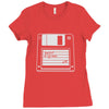 retro floppy Ladies Fitted T-Shirt