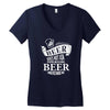 beer does not ask questions Women's V-Neck T-Shirt
