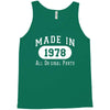 40th birthday gifts made 1978 all original parts Tank Top