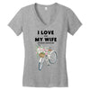 i love when my wife lets me buy another bike Women's V-Neck T-Shirt