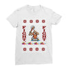 ugly sweater fight christmas t shirts Ladies Fitted T-Shirt
