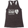 dogs leave paw prints on your heart Racerback Tank