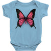 breast cancer butterfly Baby Bodysuit