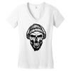 hipter skull Women's V-Neck T-Shirt