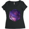 d20 galaxy Women's Triblend Scoop T-shirt