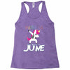 unicorns are born in june Racerback Tank
